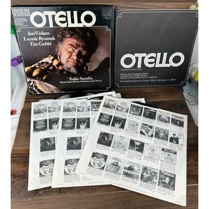 Verdi Otello Opera Jon Vickers RCA 3 Record Vinyl Boxed Set With Booklet
